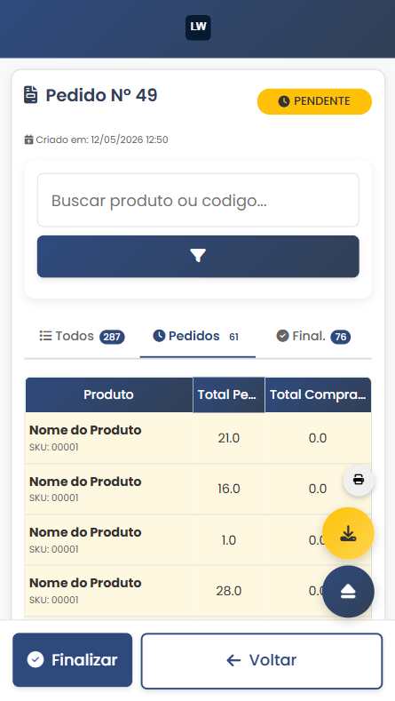 App de Compra Produtos por Pedido